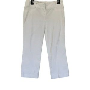 Express Design Studio Pants Women’s White Straight Leg Capri's comfy casual sz 2